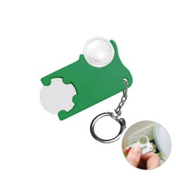 Porte-jeton pour caddie avec loupe