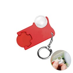 Porte-jeton pour caddie avec loupe