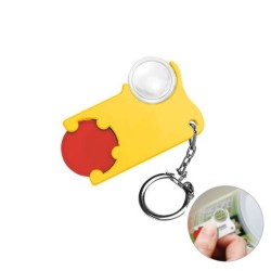 Porte-jeton pour caddie avec loupe