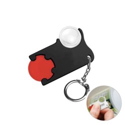 Porte-jeton pour caddie avec loupe