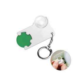 Porte-jeton pour caddie avec loupe