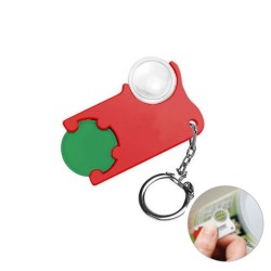 Porte-jeton pour caddie avec loupe