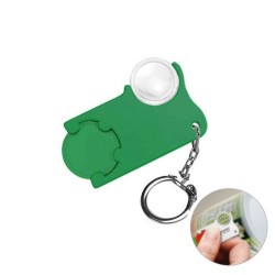 Porte-jeton pour caddie avec loupe