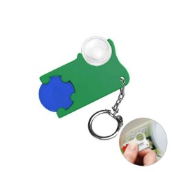 Porte-jeton pour caddie avec loupe