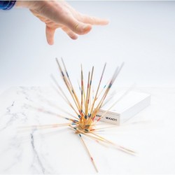 Jeu de mikado/domino en boîte en bois