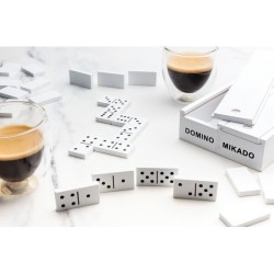 Jeu de mikado/domino en boîte en bois