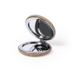 Miroir de poche finition liège