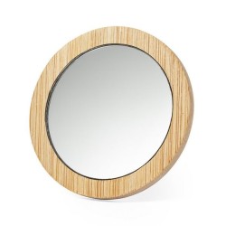 Miroir rond en  bambou
