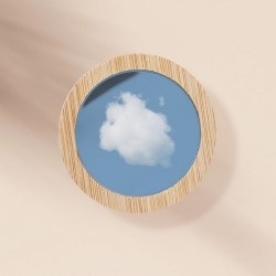 Miroir rond en  bambou