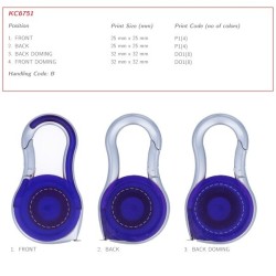 Mètre avec mousqueton. 2 m.