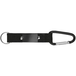 Porte-clés pendentif avec mousqueton et plaque de métal