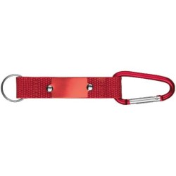 Porte-clés pendentif avec mousqueton et plaque de métal