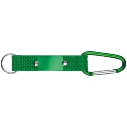 Porte-clés pendentif avec mousqueton et plaque de métal