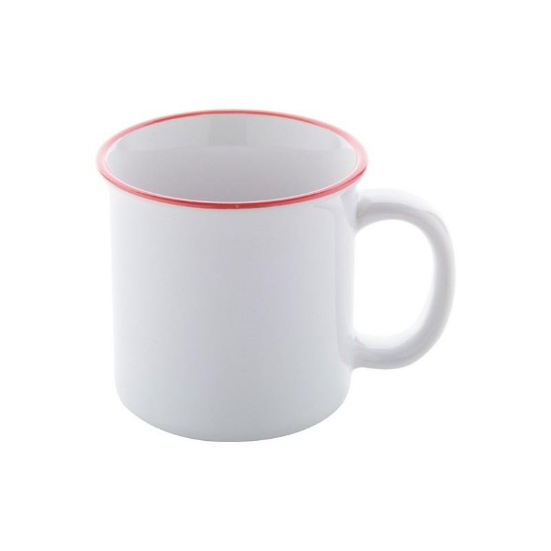 Mug vintage quadri en céramique 330 ml