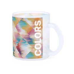 Mug en verre dépoli 350 ml pour marquage quadri
