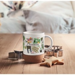 Mug en céramique avec base en liège 300 ml