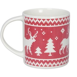 Mug blanc en porcelaine grande anse 30 cl