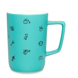 Grand mug allongé 40 cl en porcelaine