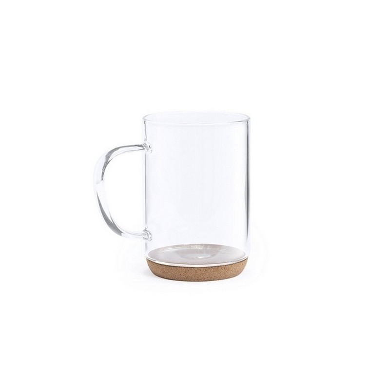 Mug en verre 45 cl avec base liège