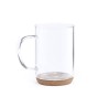 Mug en verre 45 cl avec base liège