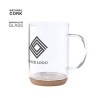Mug en verre 45 cl avec base liège