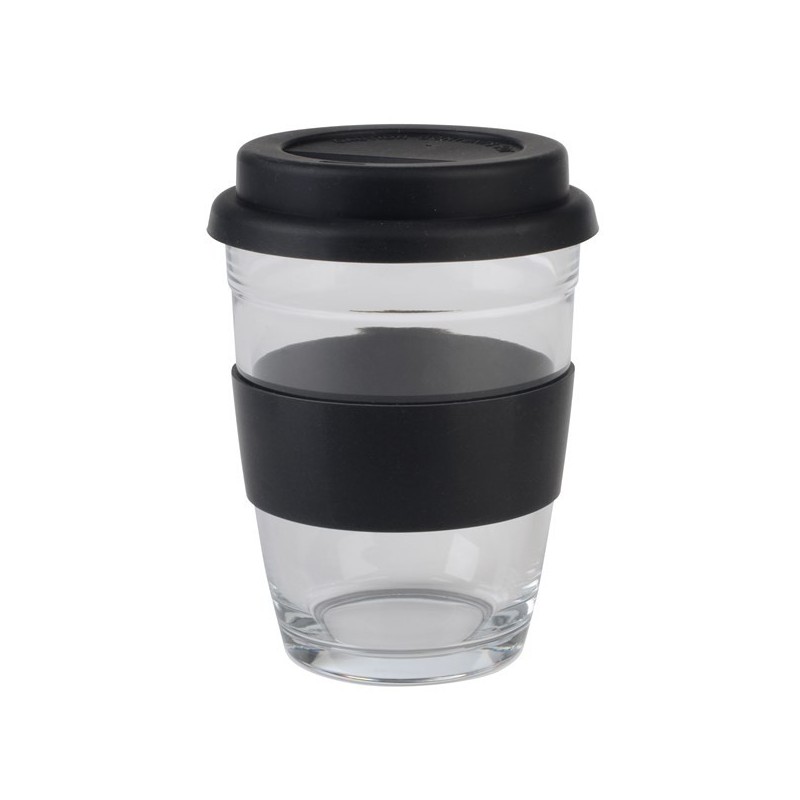 Mug en verre 35 cl avec couvercle