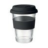 Mug en verre 350 ml Couvercle silicone