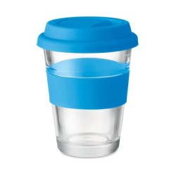 Mug en verre 350 ml Couvercle silicone