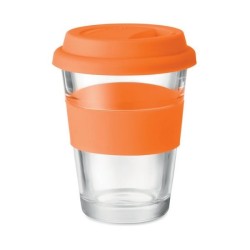 Mug en verre 350 ml Couvercle silicone