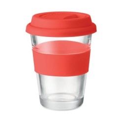 Mug en verre 350 ml Couvercle silicone
