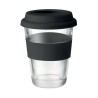 Mug en verre 350 ml Couvercle silicone