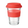Mug en verre 350 ml Couvercle silicone