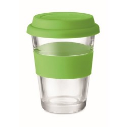 Mug en verre 350 ml Couvercle silicone