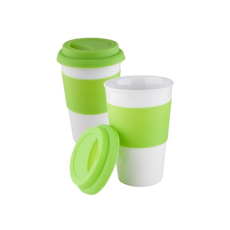 Mug céramique avec couvercle silicone 400 ml