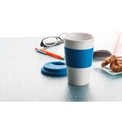 Mug céramique avec couvercle silicone 400 ml