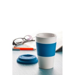Mug céramique avec couvercle silicone 400 ml