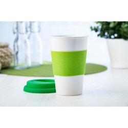 Mug céramique avec couvercle silicone 400 ml