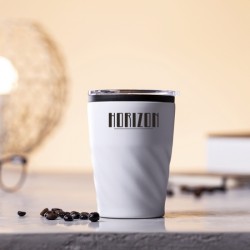 Verre en métal torsadé avec couvercle 350 ml