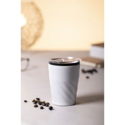 Verre en métal torsadé avec couvercle 350 ml