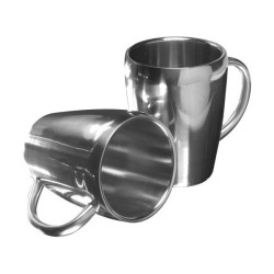 Set de 2 mugs en métal de 20 cl