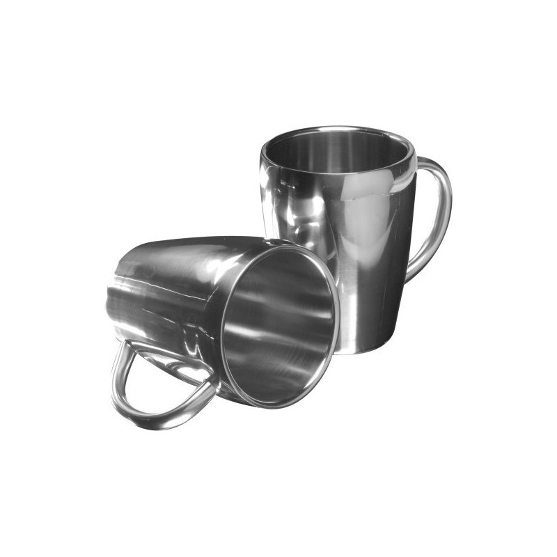 Set de 2 mugs en métal de 20 cl