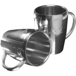 Set de 2 mugs en métal de 20 cl