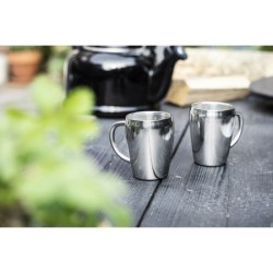 Set de 2 mugs en métal de 20 cl