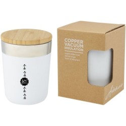 Gobelet 30cl en inox à isolation sous vide et couvercle bambou