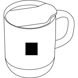 Mug en céramique 350 ml avec couvercle