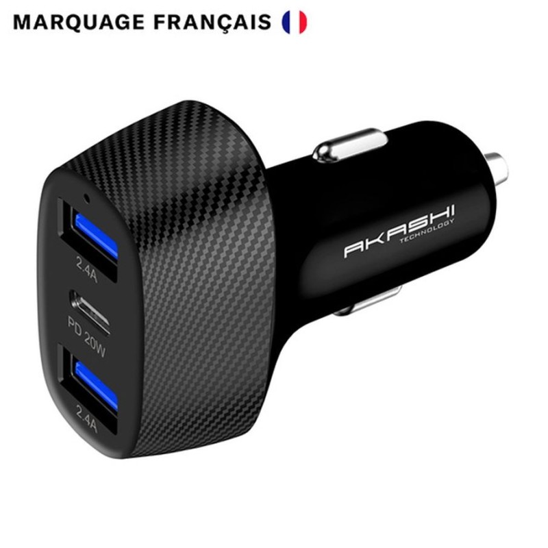KURUMA - Chargeur Allume Cigare USB et USB-C Ultra-rapide 37W