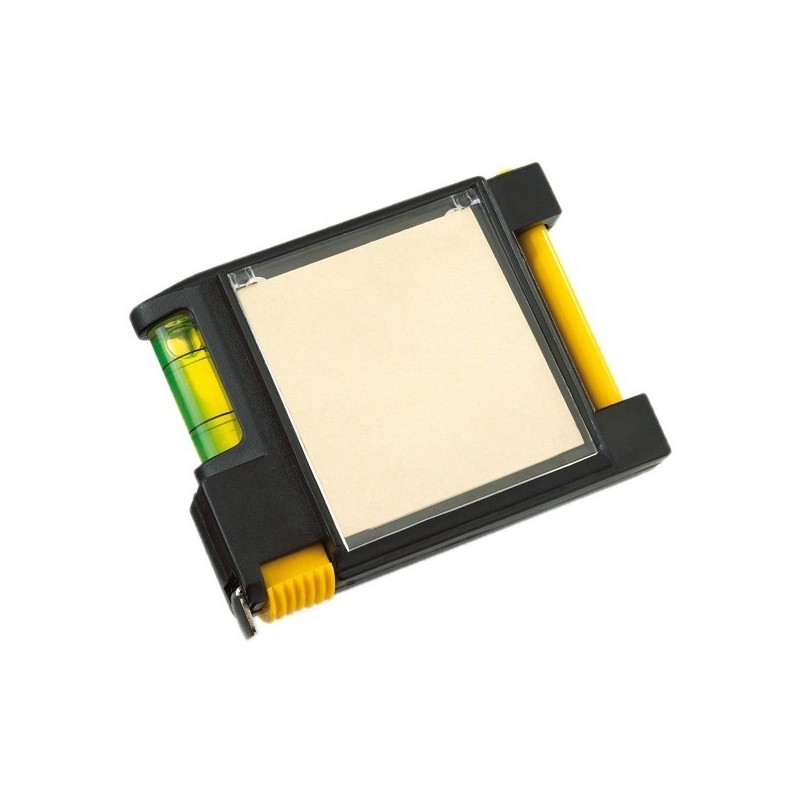 Mètre longueur 2 mètres avec niveau, post-it et stylo