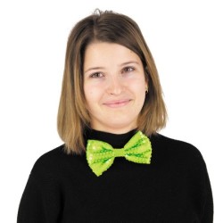 NOEUD PAPILLON SEQUIN NEON ORANGE