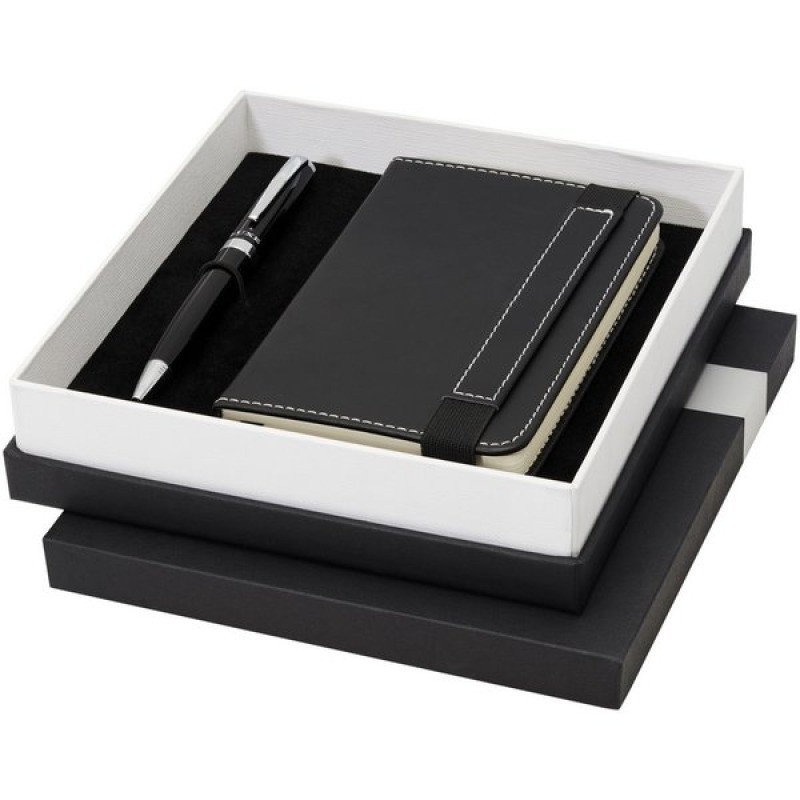 Coffret cadeau avec cahier A6 et stylo bille