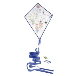 Cerf-volant à colorier